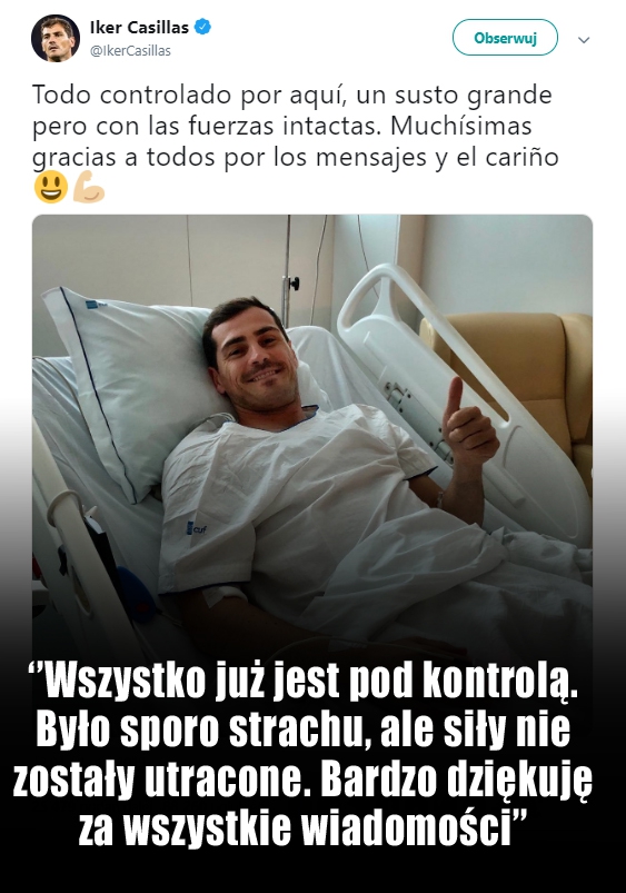 Wiadomość Ikera Casillasa do fanów!